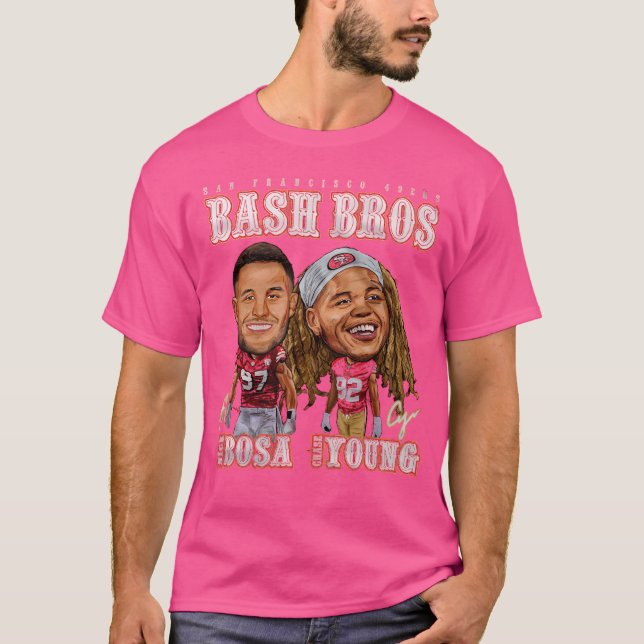Chase Young  Nick Bosa San Francisco Bash Bros T-Shirt (Front)