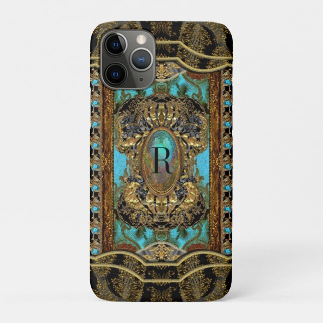 Chasecoure Monogram Pretty Girly Victorian Case-Mate iPhone Case (Back)