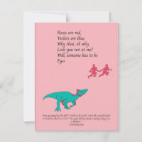 Chased by dinosaur AI-generated card