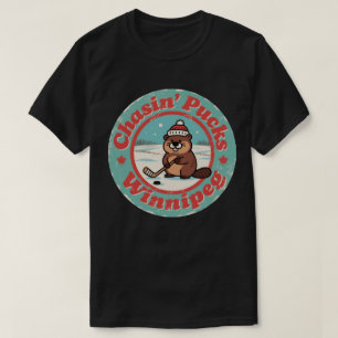 Chasin’ Pucks in Winnipeg Art T-Shirt