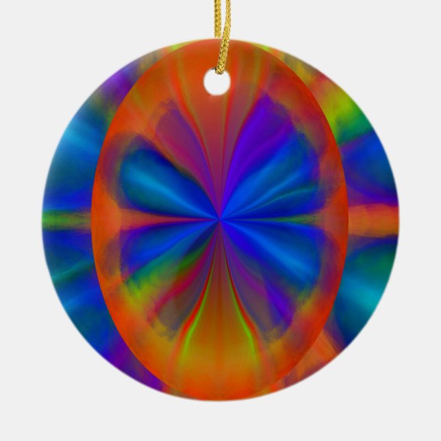 Chasing Butterflies Ceramic Tree Decoration (Front)