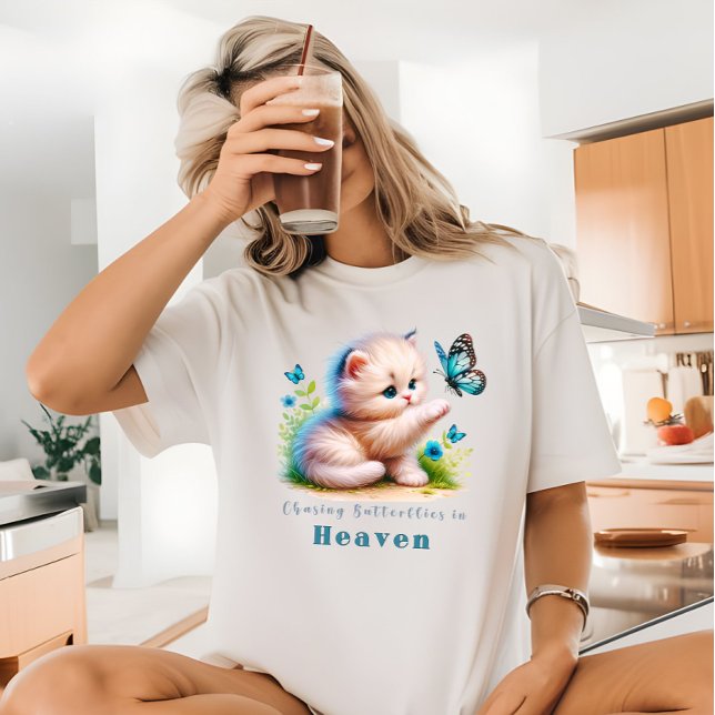 Chasing Butterflies in Heaven Cat  Tri-Blend Shirt (Creator Uploaded)