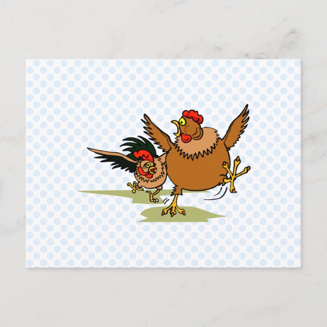 Chasing Chickens Postcard (Front)