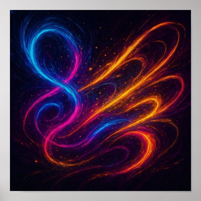 Chasing Dopamine – Flow of Colourful Emotion Art Poster (Front)