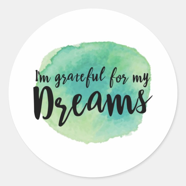 chasing dreams quotes for success motivation classic round sticker (Front)