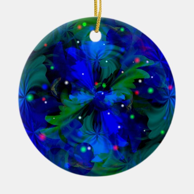 Chasing Fireflies Ceramic Tree Decoration (Front)