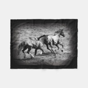 Chasing Freedom - Equine Art Fleece Blanket