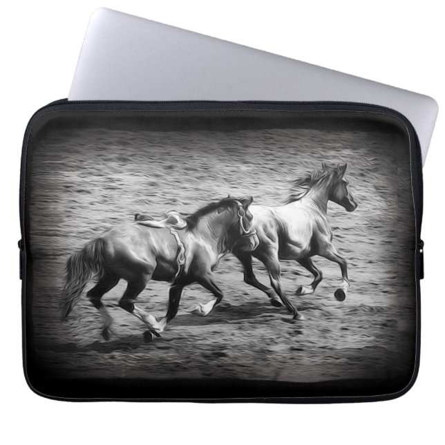 Chasing Freedom - Equine Art   Laptop Sleeve (Front)