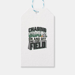 Chasing Goals Soccer Vintage Field Shirt Design_1 Gift Tags