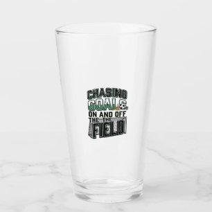 Chasing Goals Soccer Vintage Field Shirt Design_1 Glass