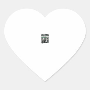 Chasing Goals Soccer Vintage Field Shirt Design_1 Heart Sticker