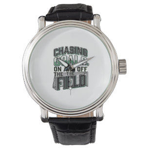 Chasing Goals Soccer Vintage Field Shirt Design_1 Watch