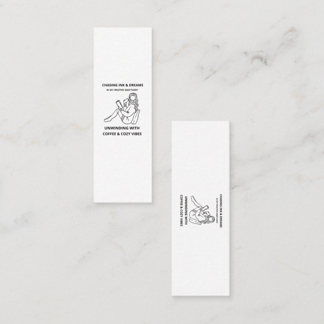 Chasing Ink and Dreams | Cosy Creative Sanctuary  Calling Card (Front/Back)