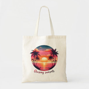"Chasing Sunsets" Beach Sunset Tote Bag