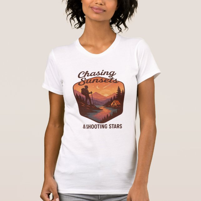 Chasing Sunsets & Shooting Stars t-shirt  (Front)