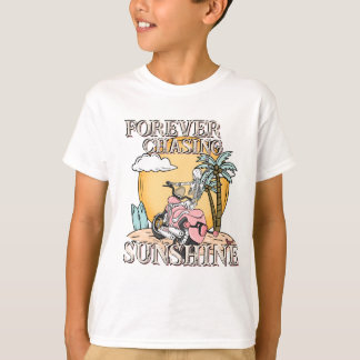 "Chasing Sunshine" Skeleton on the Beach T-Shirt