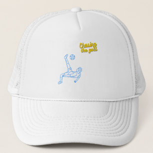Chasing the Goal Motivational Sports Design for Trucker Hat