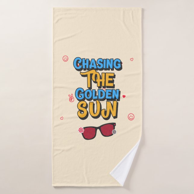 Chasing the Golden Sun Bath Towel (Bath Towel)