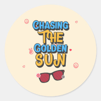 Chasing the Golden Sun Classic Round Sticker