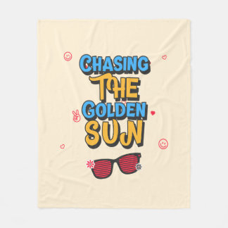 Chasing the Golden Sun Fleece Blanket