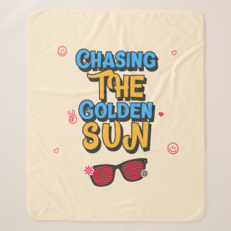 Chasing the Golden Sun Sherpa Blanket