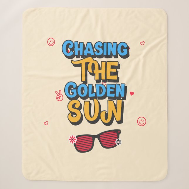Chasing the Golden Sun Sherpa Blanket (Front)