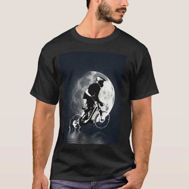 Chasing the Moon - Mountain Biker  T-Shirt (Front)