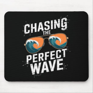 Chasing The Perfect Wave Surfing - Beach Adventure Mouse Pad