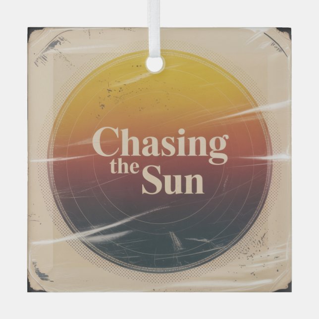 Chasing The Sun Glass Tree Decoration (Front)