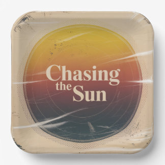 Chasing The Sun Paper Plate