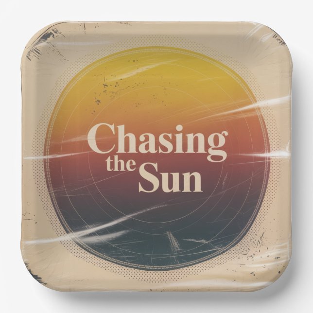 Chasing The Sun Paper Plate (Front)