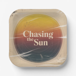 Chasing The Sun Paper Plate