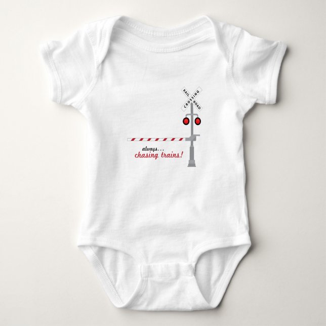 Chasing Trains Baby Bodysuit (Front)