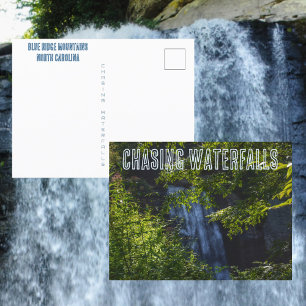 Chasing Waterfalls Blue Ridge Mountains N Carolina Postcard