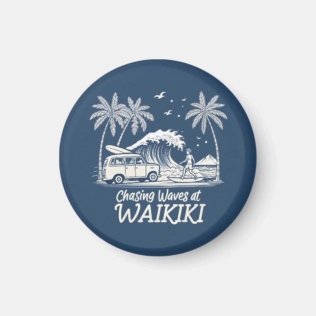 Chasing Waves at Waikiki Magnet (Front)