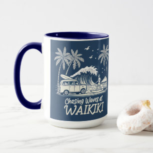 Chasing Waves at Waikiki Mug