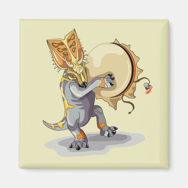 Chasmosaurus Dancing A Shaman Ritual Magnet (Front)
