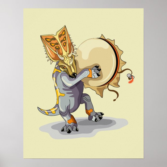 Chasmosaurus Dancing A Shaman Ritual Poster (Front)