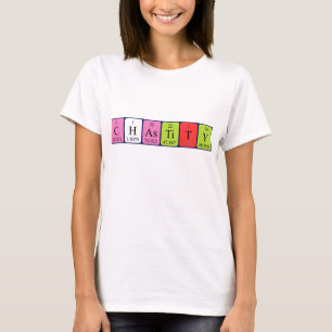 Chastity periodic table name shirt