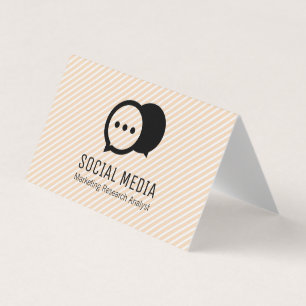 Chat Bubbles Group Stripes Business Card