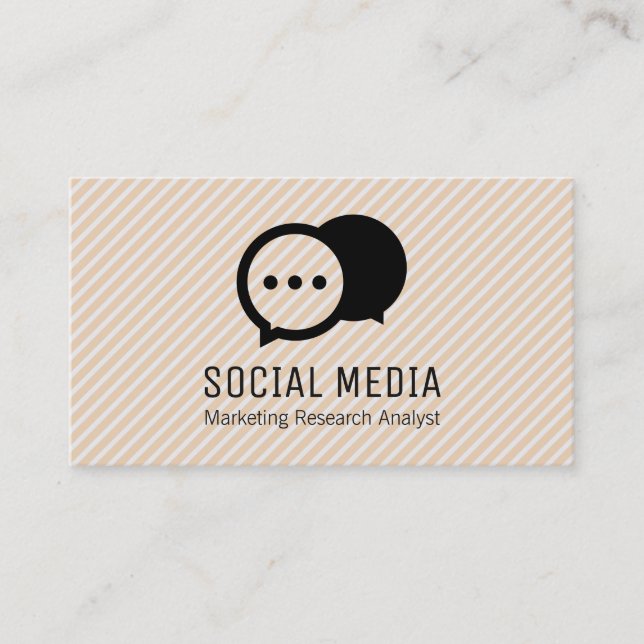 Chat Bubbles | Group | Stripes Business Card (Front)