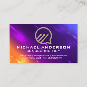 Chat Business Growth Logo   Digi Tech Background Card