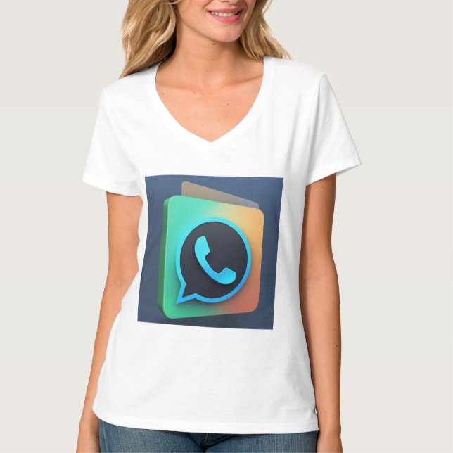 Chat Chic: WhatsApp Icon T-Shirt (Front)