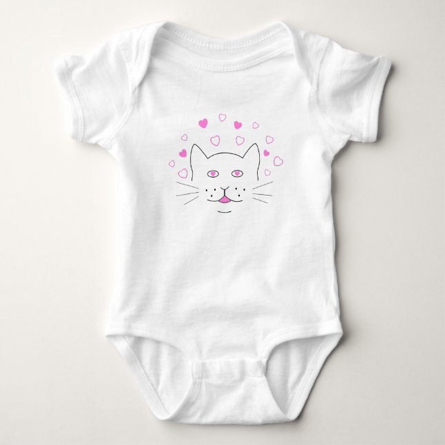 Chat Heart Baby Bodysuit (Front)