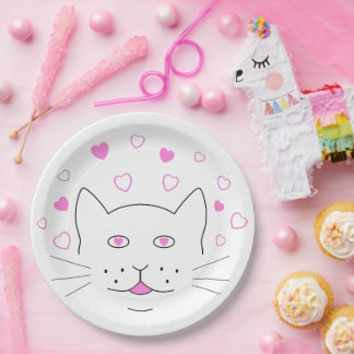 Chat Heart Paper Plate