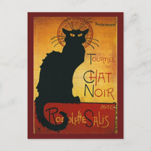 Chat Noir - Black Cat Holiday Postcard