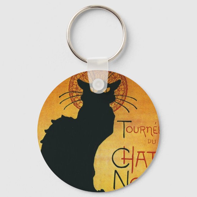 Chat Noir - Black Cat Key Ring (Front)