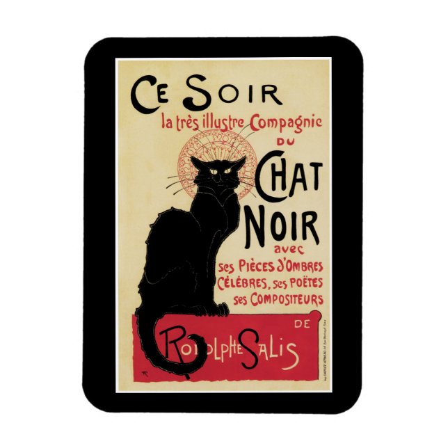 Chat Noir~Black Cat Magnet (Vertical)