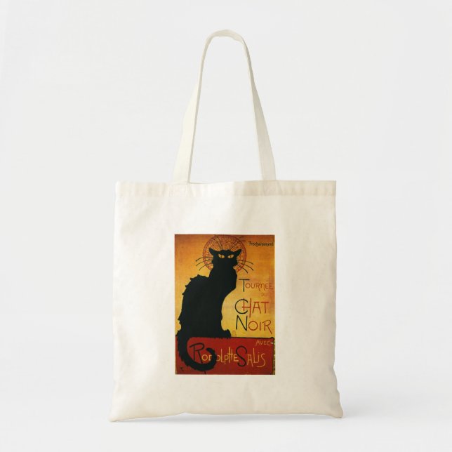 Chat Noir - Black Cat Tote Bag (Front)