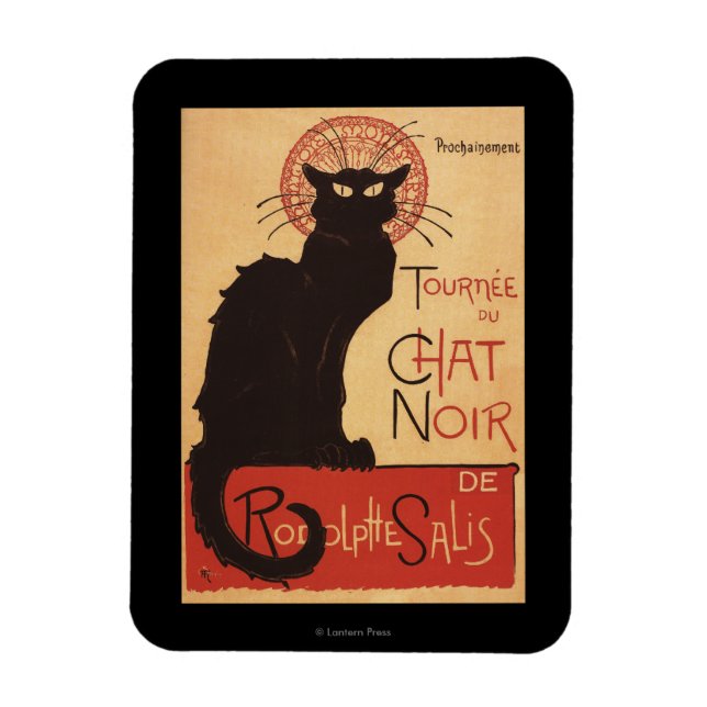 Chat Noir Cabaret Troupe Black Cat Promo Poster Magnet (Vertical)